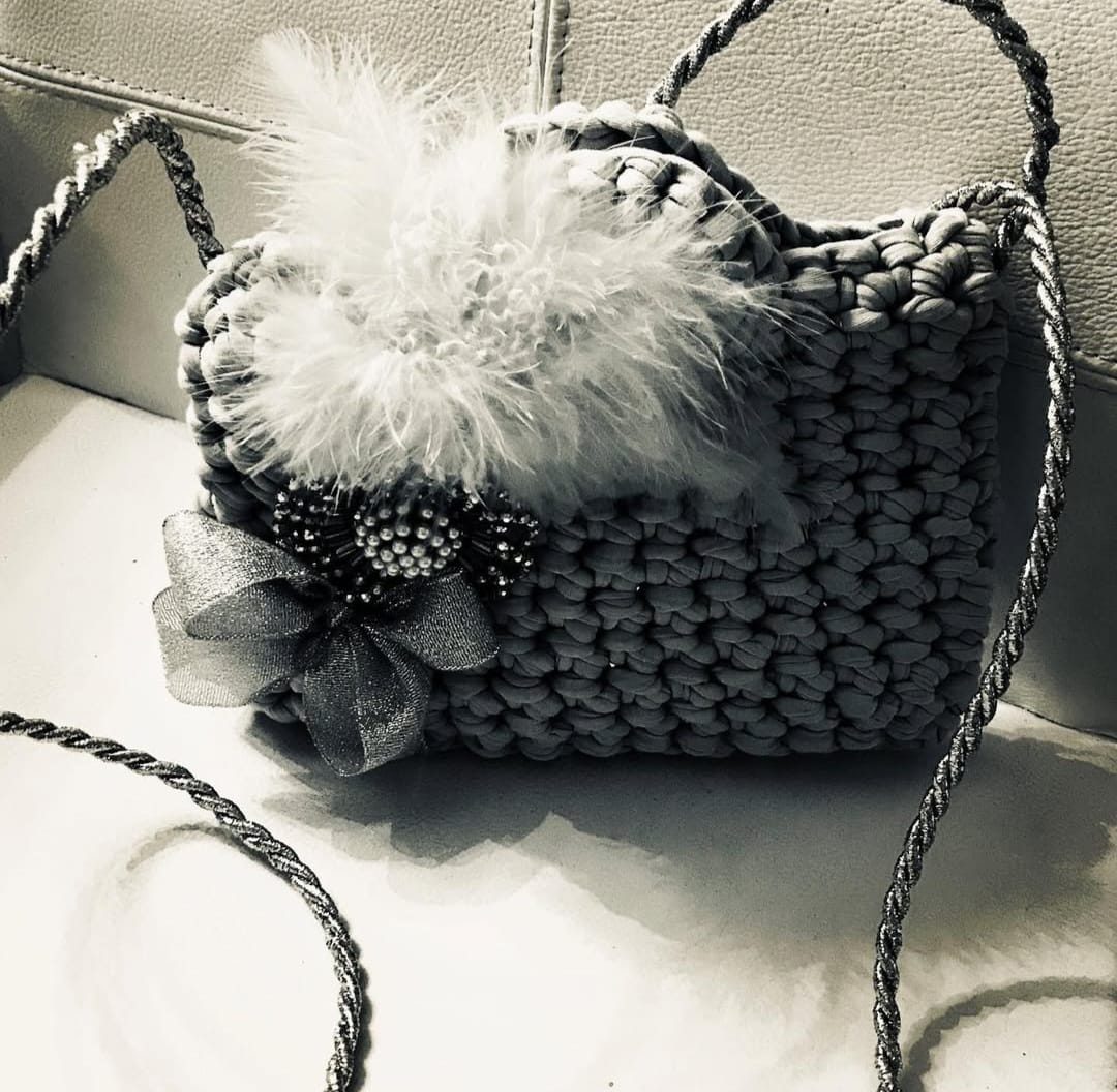 Handmade Tasche GrauÉlégance